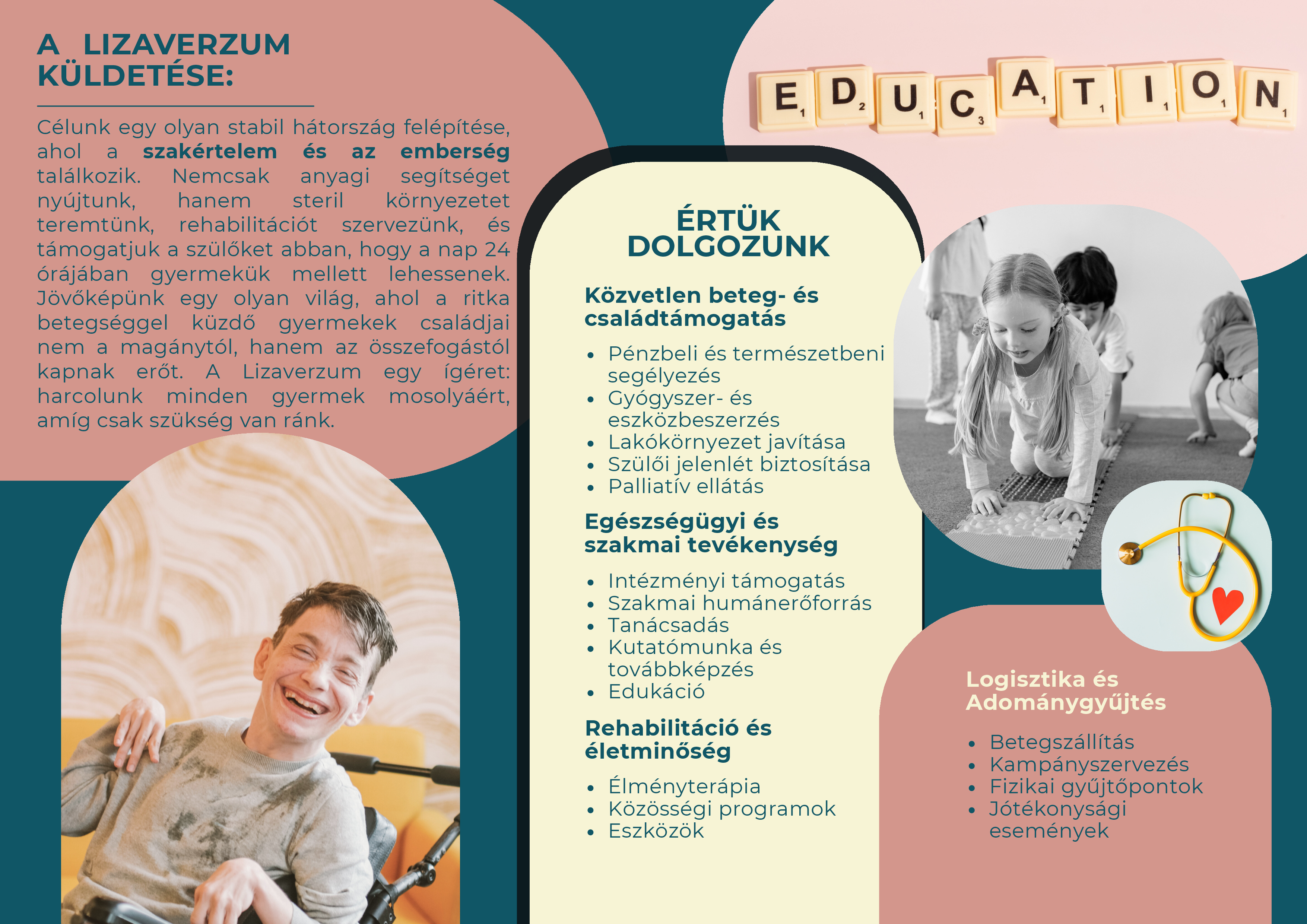 A Lizaverzum küldetési területei