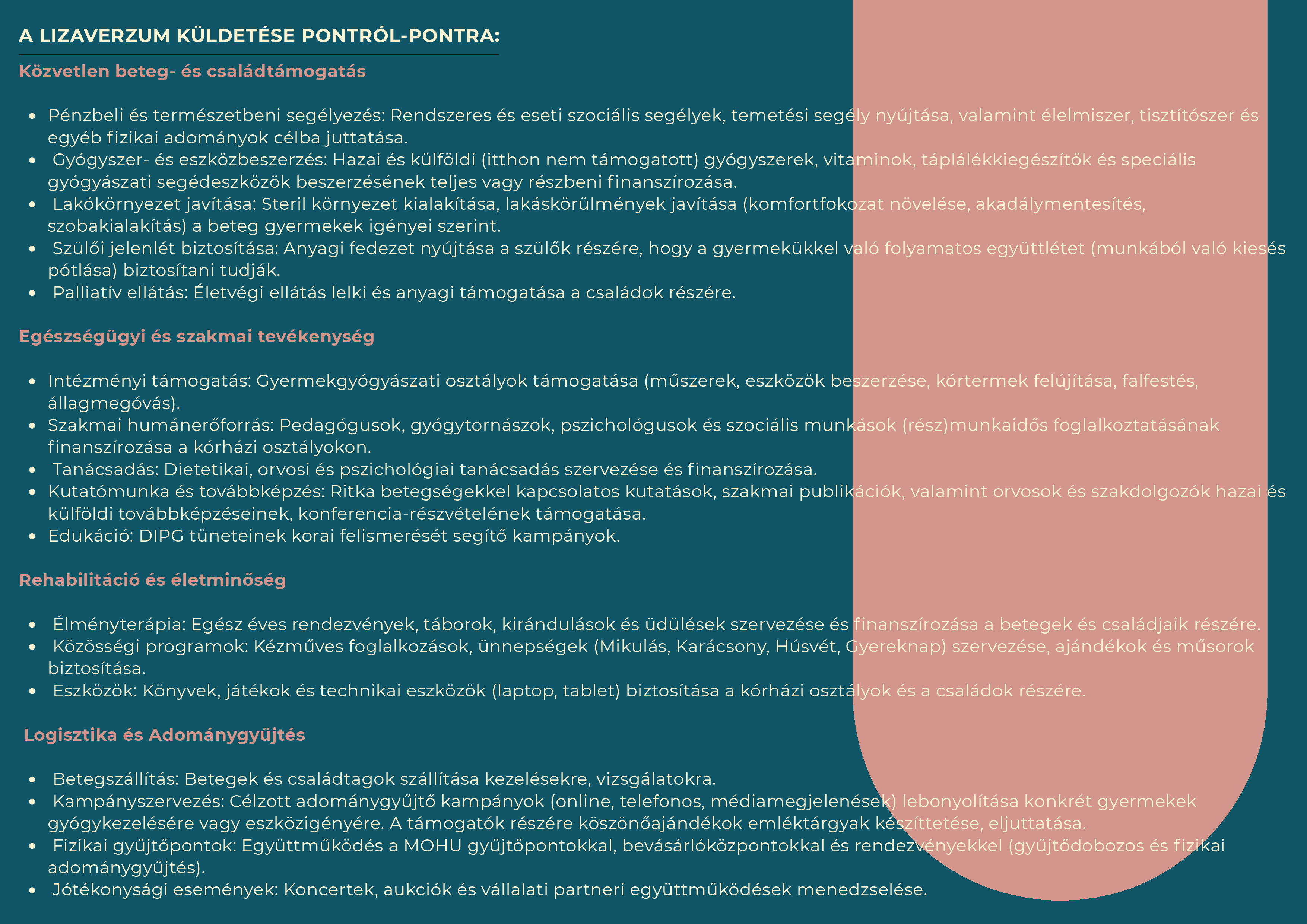 Részletes küldetéslista