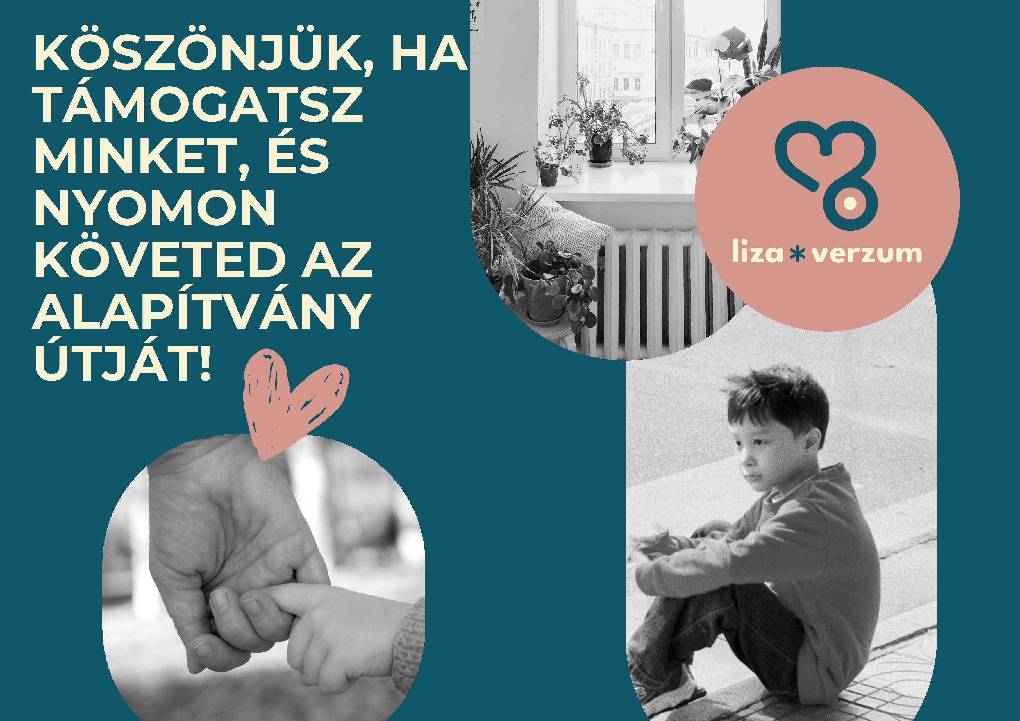 Köszöntő vizuál a támogatóknak